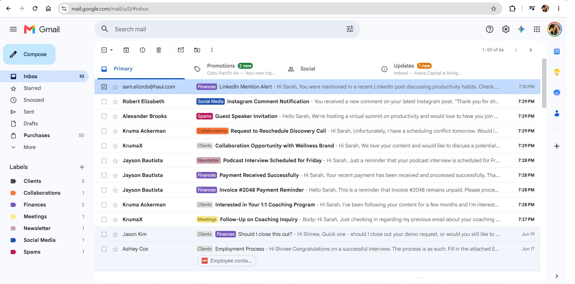 Email Management System proof 2