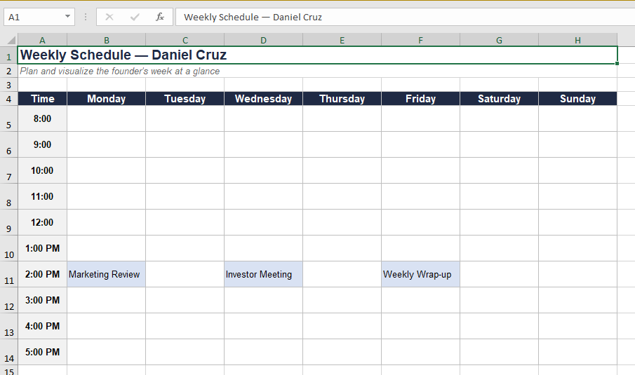 Executive Assistant Operations Dashboard original project screenshot